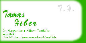 tamas hiber business card